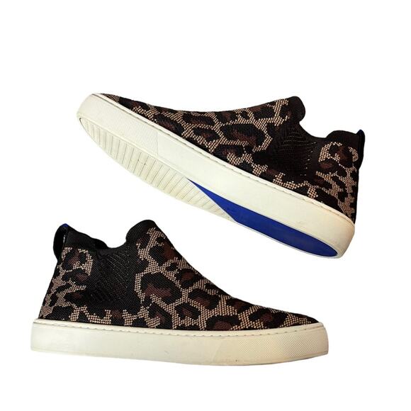 Rothy’s leopard print Chelsea bootie sneakers sz 9.5 - Picture 5 of 8